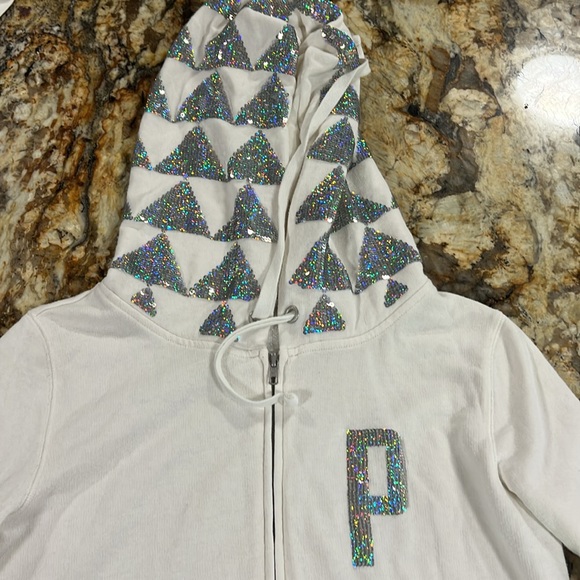 Pink Victoria Secret Jacket / zip-up Hoody size small - Picture 3 of 8